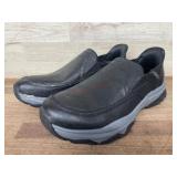Black Slip-On Shoes, Size 12, Man-Made Materials