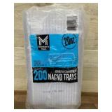 Clear Two Compartment Nacho Trays, 200 Ct