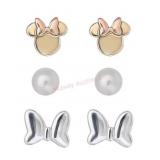Disney Earring Set in 14K Gold/Sterling Silver
