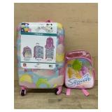 Squishmallows 2-Piece Luggage and Backpack Set