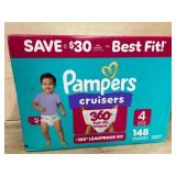 Pampers Cruisers Size 4 Diapers, 148 Count