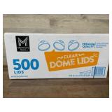 Disposable Clear Dome Lids, Pack of 500