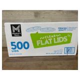 500 Clear Flat Lids for Cups