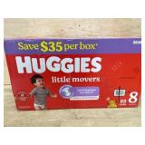 Huggies Little Movers Diapers, Size 8