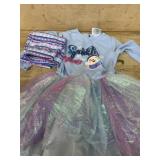 Girls 6 dress With leggings
