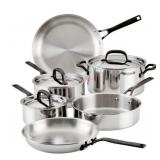 KitchenAid 9-Piece Stainless 5-Ply Cookware Set