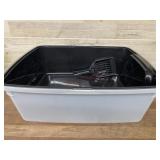 Plastic Cat Litter Pan With Scoop