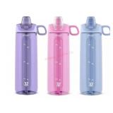 Pogo Tritan Water Bottles, 3-Pack Assorted Colors