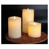 3 LED Wax Moving Flame Candles