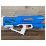 Blue and Orange Toy Blaster Gun