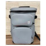 Gray Insulated Backpack Cooler with Damage