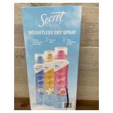 Secret Weightless Dry Spray Deodorant 3-Pack
