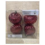 2-Pack Red Shatterproof Ornaments