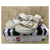 Ivory Footbed Sandal Size 10