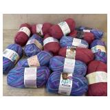 Box of 17 skeins baby blanket yarn