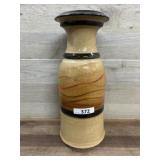 Brown pottery vase