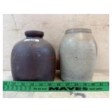 2- Old crock jars