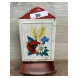 Red match box holder