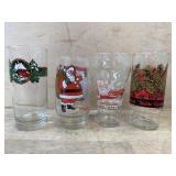 Box of various holiday glasses
