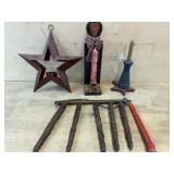Flat of Americana decor and candles
