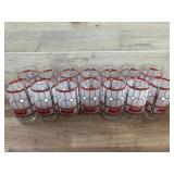 Flat of 14 Coca Cola glasses