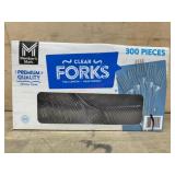 Clear Plastic Forks, 300 Pieces