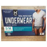 Menï¿½s Disposable Protective Underwear, 92 Ct