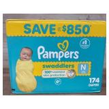 Pampers Swaddlers Newborn Diapers, Pack of 174