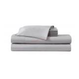 Gray Bed Sheet Set with Pillowcases