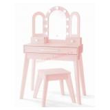 Pink Vanity Set With Lights