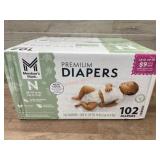 102 Premium Diapers, Size N