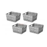 Four Woven Storage Baskets