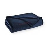 Navy Blue Plush Throw Blanket
