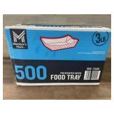 Polycoated Paper Food Trays, 500 Count