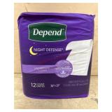 Depend Night Defense Underpads, Pack of 12