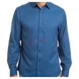Nick Graham Men's Blue Long Sleeve  Sport Shirt