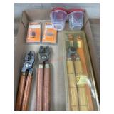 Lyman reloading supplies. Top punch. Molds