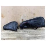 2 leather pistol cases