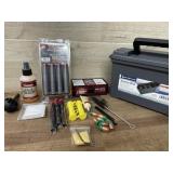 Ammo box with pellets. Solvent. Sabots. And more