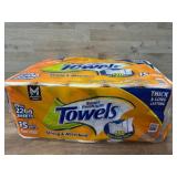 Orange Top Towels, 15 Mega Rolls
