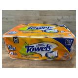 Orange Top Towels, 15 Mega Rolls