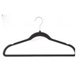 50-Pack Heavy Duty Velvet Hangers, Black