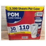 Pom Paper Towels, 30 Individually Wrapped Rolls