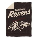 Logo Brands Baltimore Ravens Luxe Throw