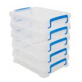 Stackable Clear Plastic Storage Box Set