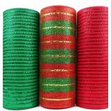 Premium Holiday Mesh Ribbon, 3 pk