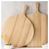 Rubber Wood Charcuterie Boards, Set of 2
