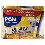 45 rolls Pom toilet paper