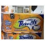 15 rolls paper towels orange pack