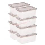 8 IRIS USA Plastic Storage Boxes